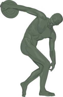 Discobolus, basit vektör çizimi 