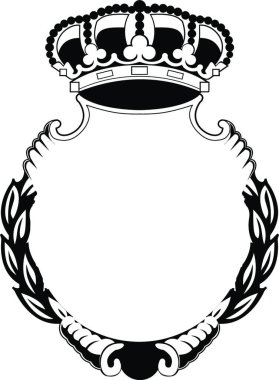 Heraldry tasarım seti, basit vektör illüstrasyonu