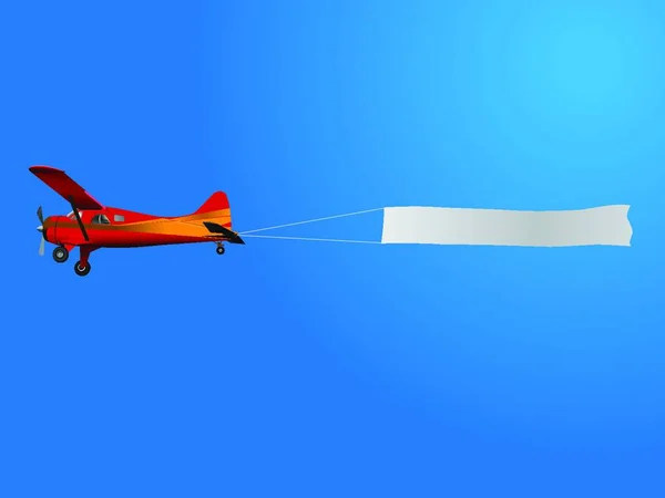 バナーベクトルイラストの飛行機 — ストックベクタ