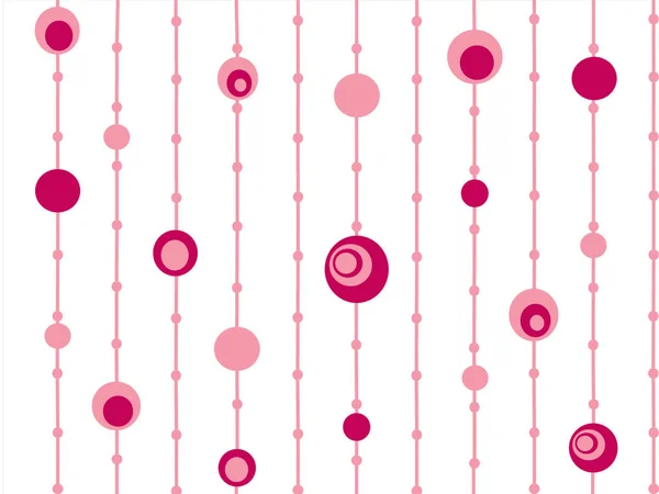 Pink Retro Circles Vector Illustration — Stock Vector