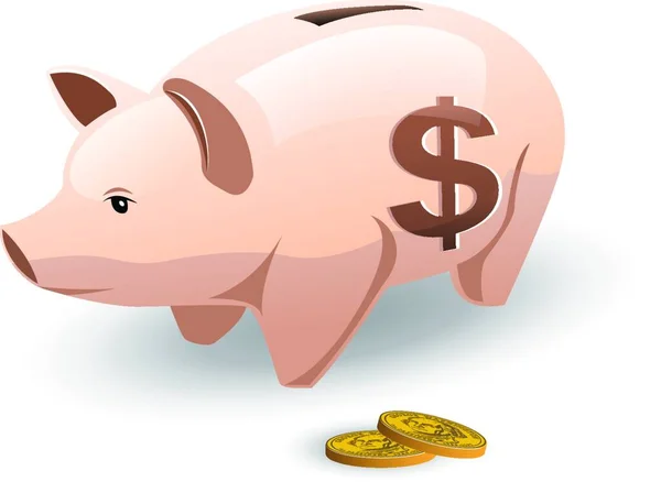Ilustração Vetor Ícone Banco Piggy — Vetor de Stock