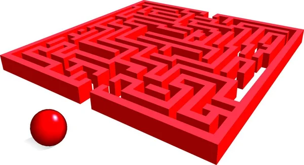Labirinto Labirinto Web Semplice Illustrazione — Vettoriale Stock