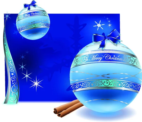 Vector Christmas Glas Balls Decoration — Stock Vector
