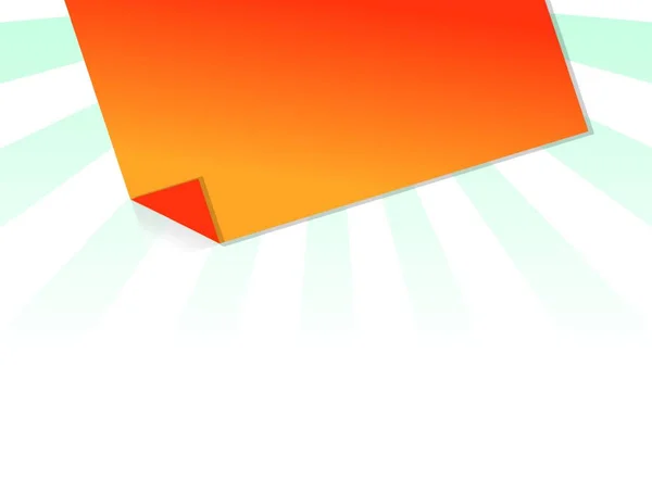 Oranžovou Tyč Přes Paprskové Pozadí — Stockový vektor