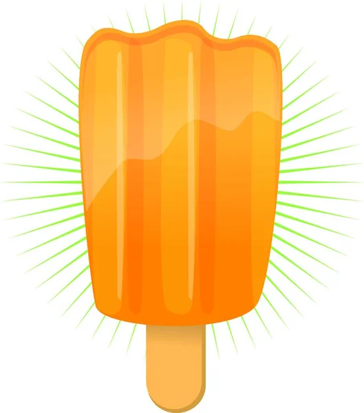 Illustration Orange Ice Pop — Stockvektor