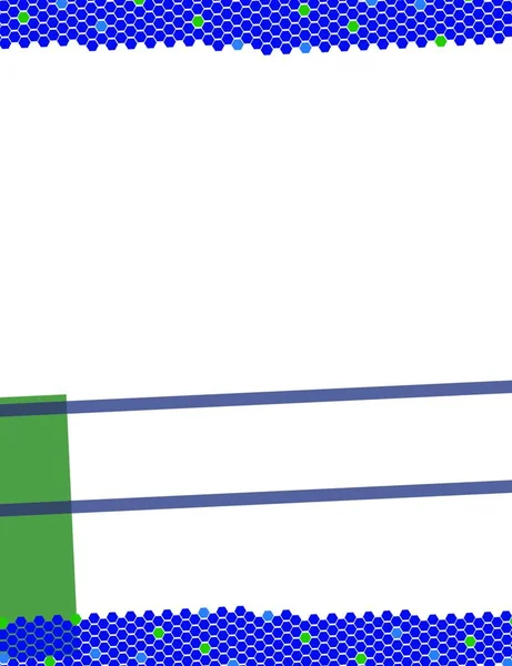 青い六角形のレイアウトベクトル図 — ストックベクタ