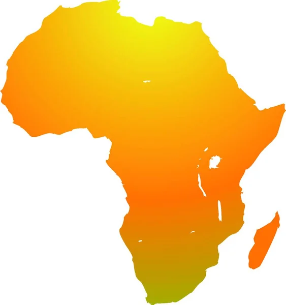 Orange Kontur Afrika Vektor Illustration — Stock vektor