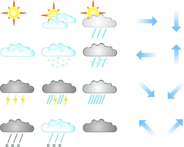 Abbildung Zum Wettervorhersagevektor — Stockvektor