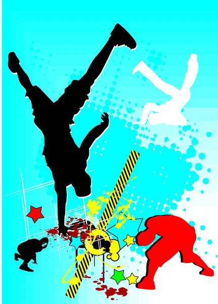 stock vector Break Dance on art background