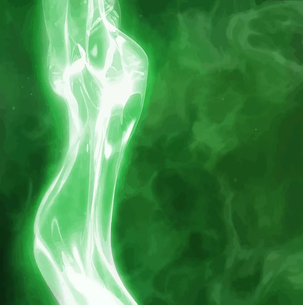 Abstrakcyjny Kobieta Zielony Tło Wektor Ilustracja — Wektor stockowy