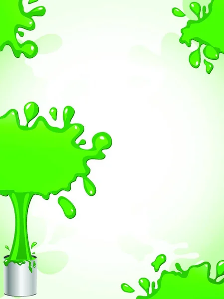 Grüne Tinte Spritzt Hintergrund Vektor Illustration — Stockvektor