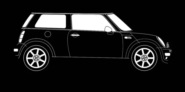 Векторная Иллюстрация Силуэта Автомобиля — стоковый вектор