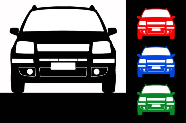 Car Silhouette Simple Vector Illustration — Stockový vektor