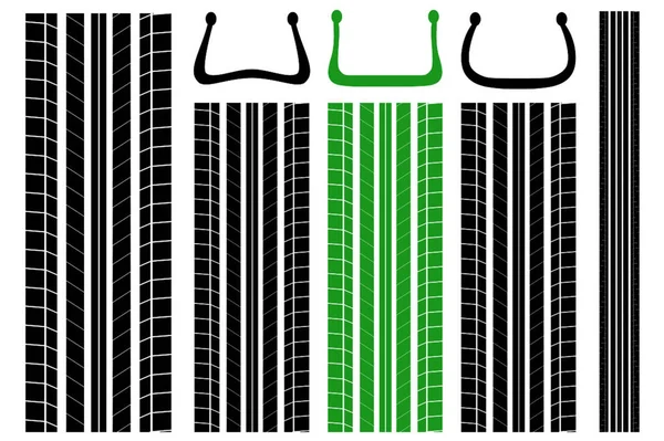 Tire Tracks Background Vector Illustration — Stock Vector