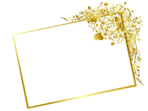 Moldura Dourada Ilustração Vetorial — Vetor de Stock