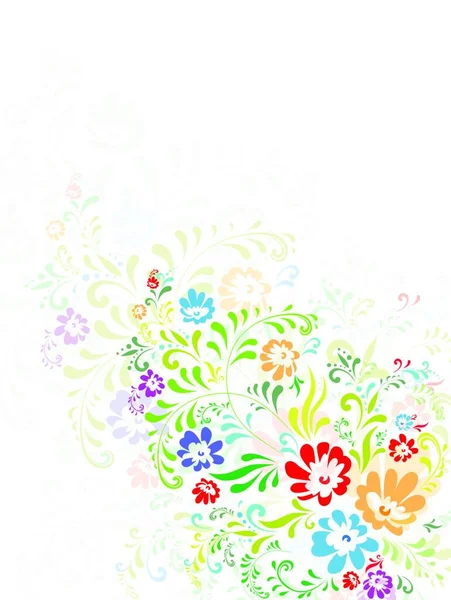 Diseño Plantilla Vector Color Con Flores — Archivo Imágenes Vectoriales