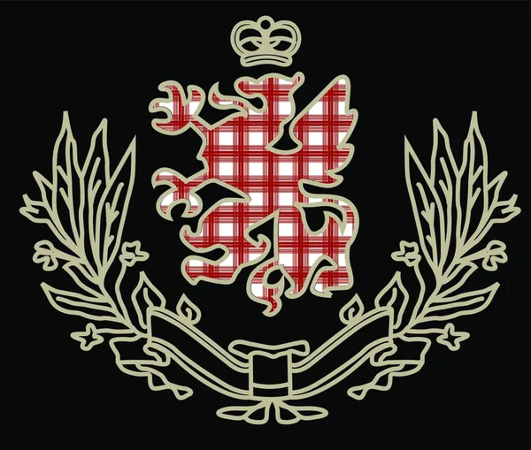 Heraldic Crest Emblem Vector Illustration Simple Design — Stock Vector