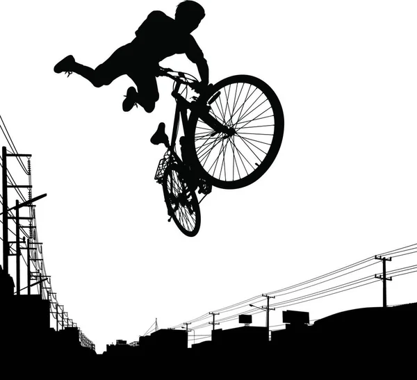 Kid Ποδηλάτης Διανυσματική Απεικόνιση Απλό Σχεδιασμό — Διανυσματικό Αρχείο