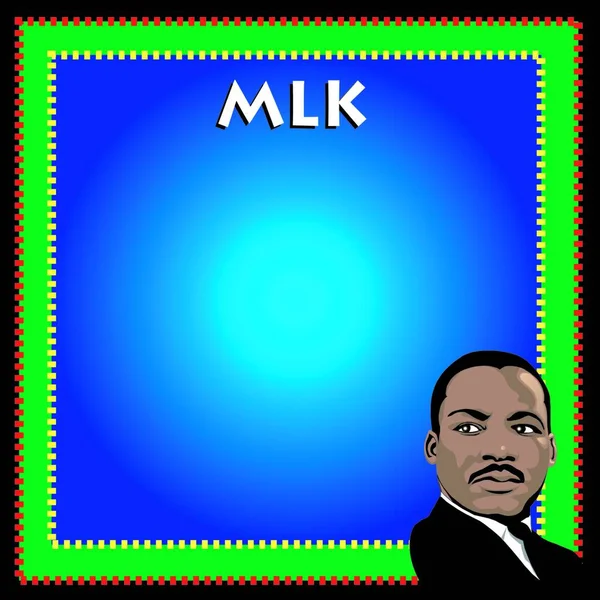 Martin Luther King Poster Illustrazione Vettoriale Design Semplice — Vettoriale Stock