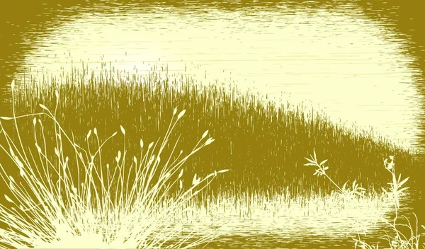 Grassy Grunge Vektorové Ilustrace Jednoduchý Design — Stockový vektor