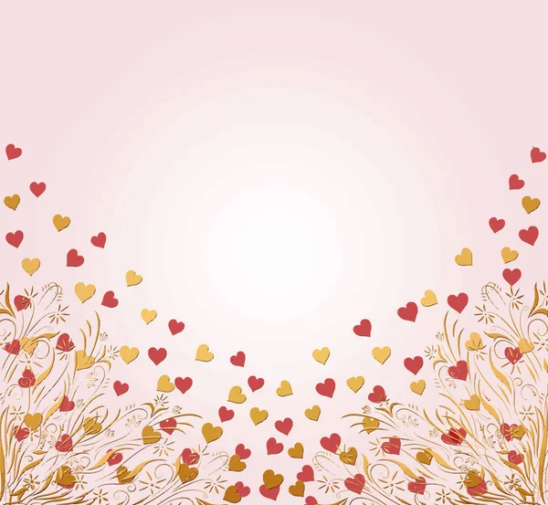 爱情的象征情人节卡片模板 心脏插画 — 图库矢量图片#