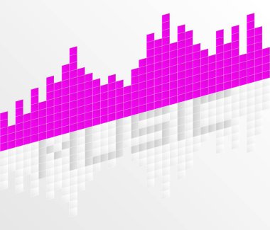 Müzik, grafik vektör illüstrasyonu