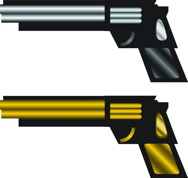 Illustration Guns — Stock Vector