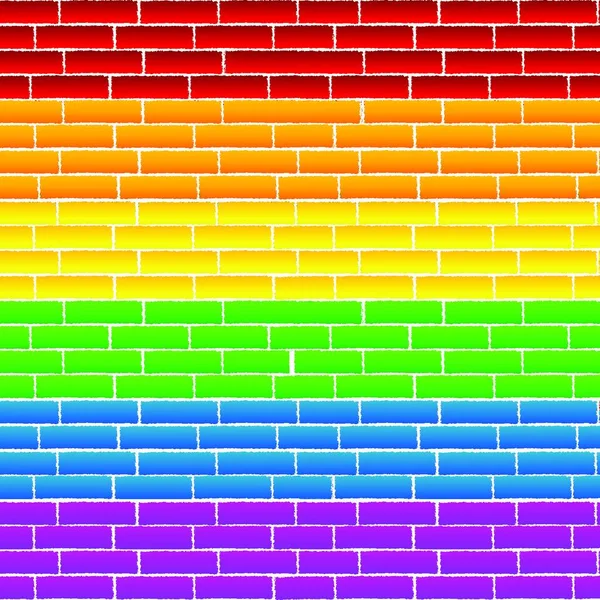 Rainbow Wall Vector Illustration — Stock Vector
