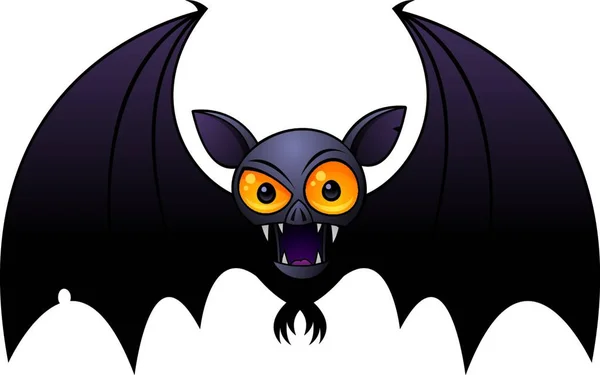 Halloween Vampier Vleermuis Kleurrijke Vector Illustratie — Stockvector