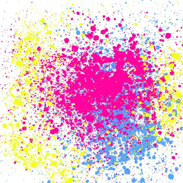 Grunge Colorful Splashing Vector Illustration — Stock Vector