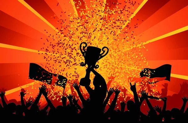 Cheering Crowd, vektör basit tasarım 