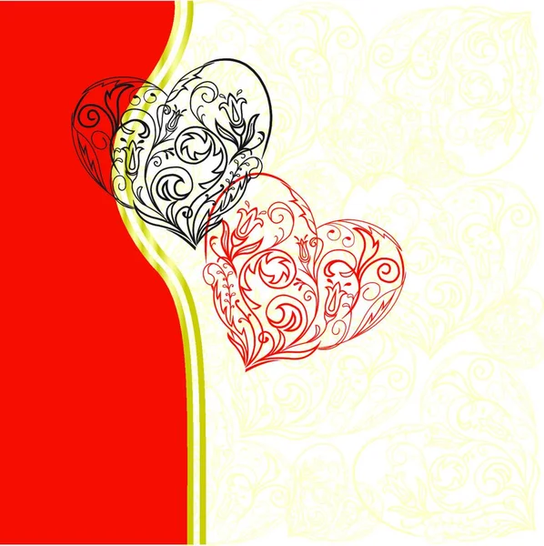 Corações Amor Design Ilustração Vetorial — Vetor de Stock