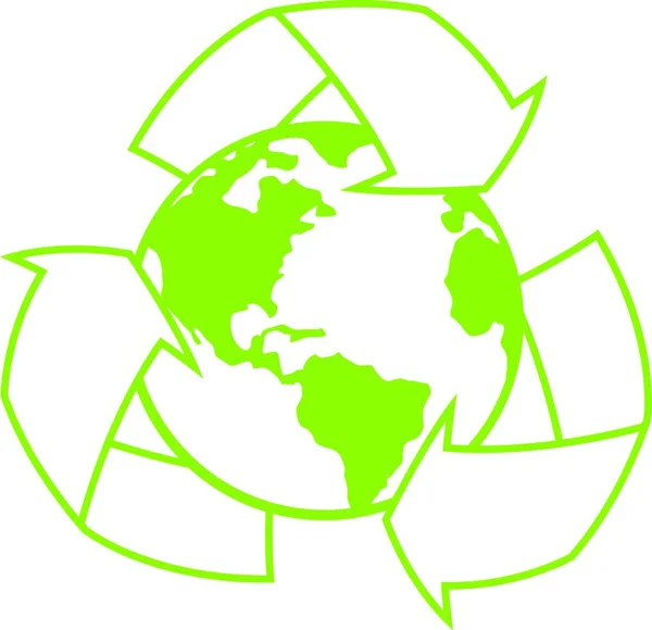 リサイクルコンセプト 環境保護イラスト — ストックベクタ