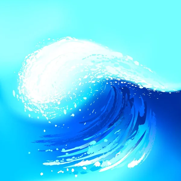 Big Wave Vector Illustration — Stock Vector