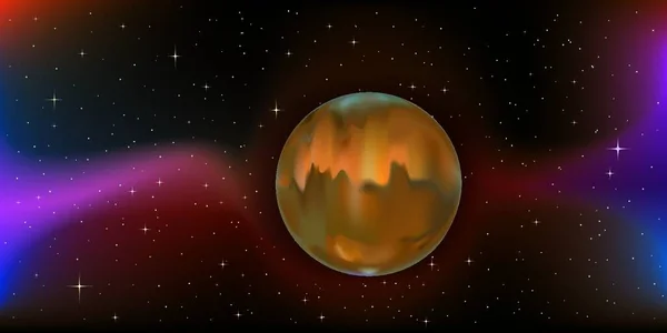 Mars Gezegeni Grafik Vektör Çizimi — Stok Vektör