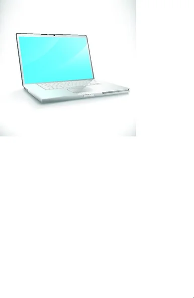 Laptop Vetorial Moderno Ilustração Vetorial Gráfica — Vetor de Stock