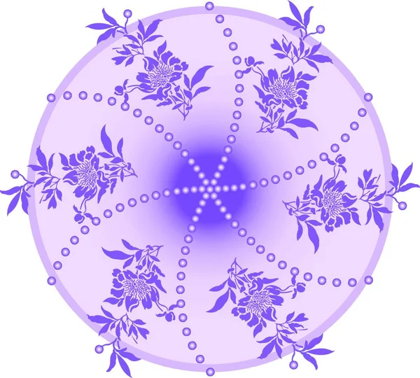 Violett Cirkel Färgglada Vektor Illustration — Stock vektor