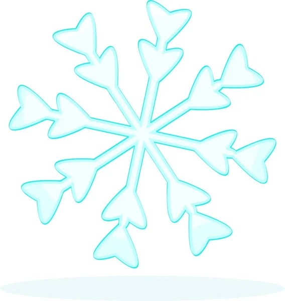 Piękna Ikona Płatka Śniegu Ilustracja Wektora — Wektor stockowy