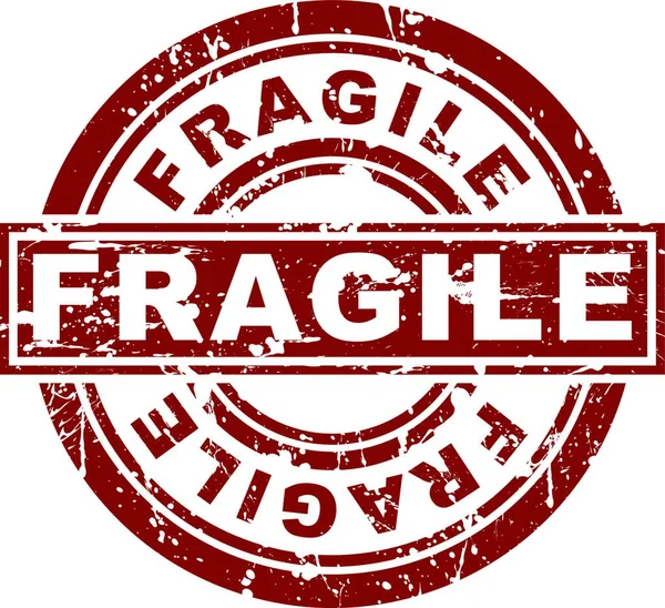 Fragile Stamp Vector Illustration — Stock Vector