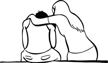Depresyon, basit vektör çizimi 