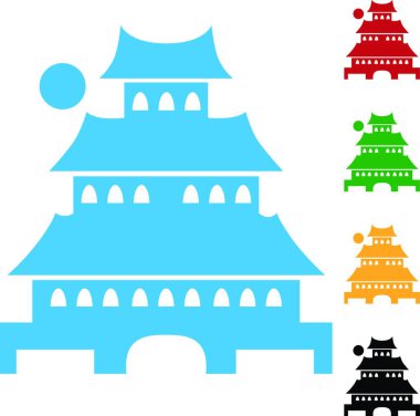 Pagoda, basit vektör çizimi 