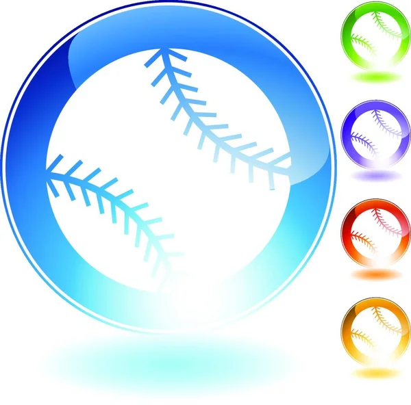 Бейсбольная Икона Простая Векторная Иллюстрация — стоковый вектор
