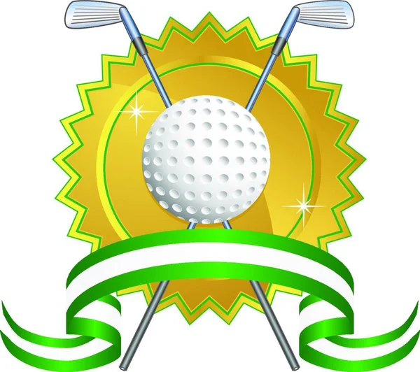 Golfikon Enkel Vektor Illustration — Stock vektor