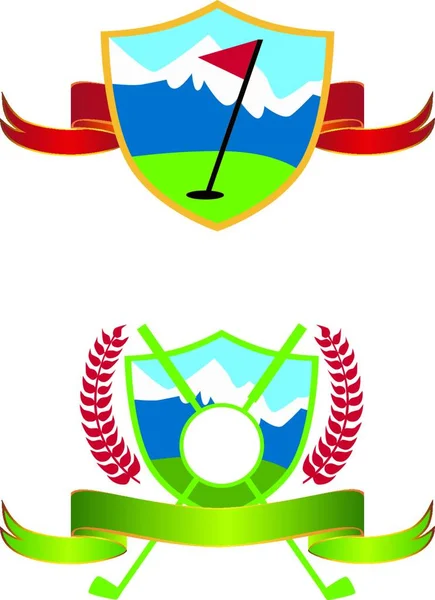 Golfing Icons Vector Illustration — Stock Vector