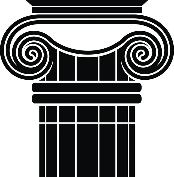 Colonna Ionica Illustrazione Vettoriale Colorata — Vettoriale Stock