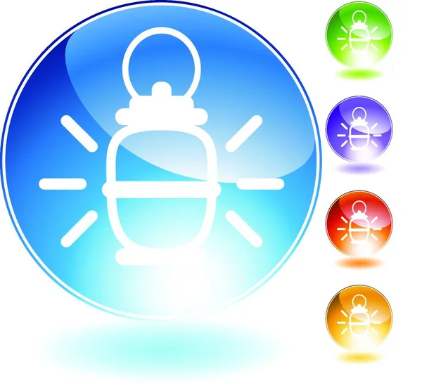 Lantern Crystal Icon Colored Vector Illustration — Stock Vector