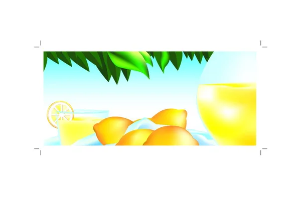 Deliciosa Limonada Ilustração Vetorial Simples — Vetor de Stock