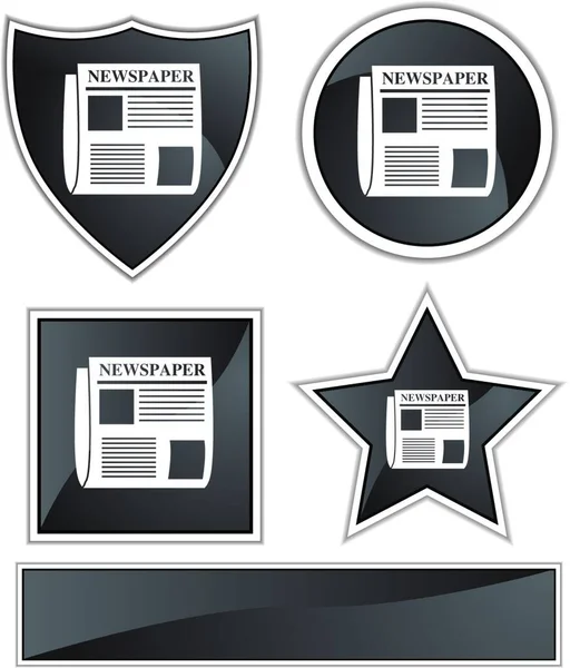 Front Page News Simple Vector Illustration — Stock Vector