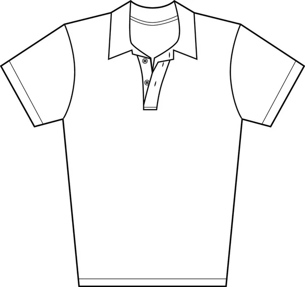 Camisa Polo Ilustração Vetorial Simples — Vetor de Stock