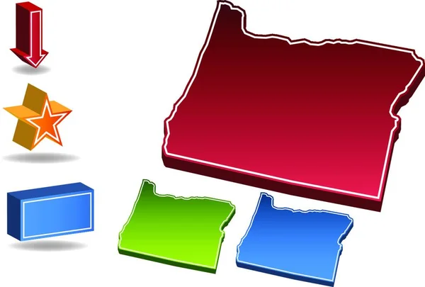 Illustration Vectorielle Oregon — Image vectorielle